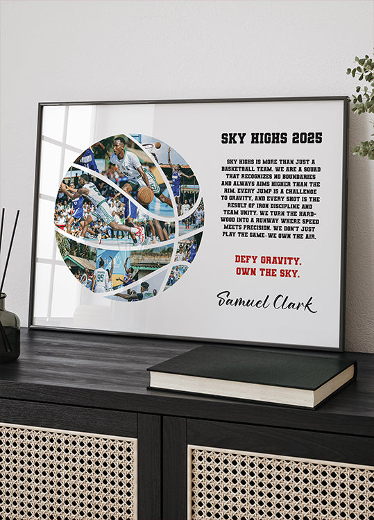 Basketball Photo Collage Personal Plakat