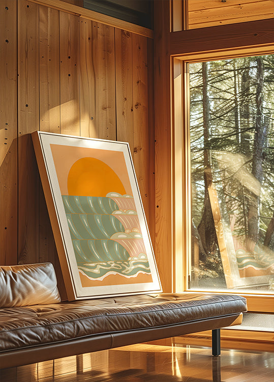 Golden Wave Embrace Plakat