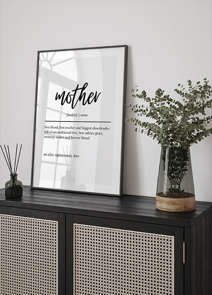 Mother Definition Print Plakat