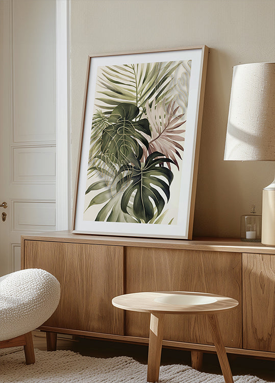 Boho Tropical Bouquet Plakat