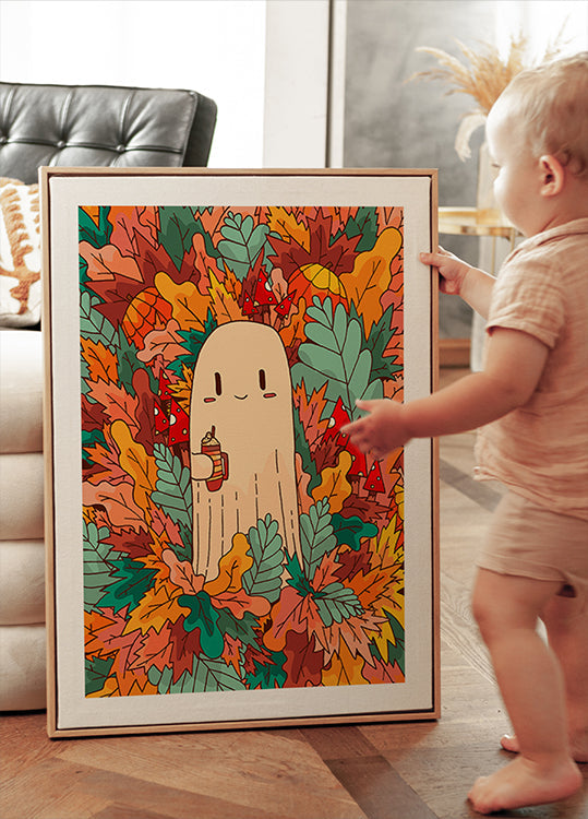 A ghost and coffee Plakat
