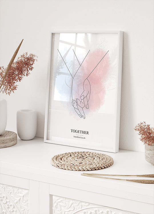 Personalized Holding Hands Plakat