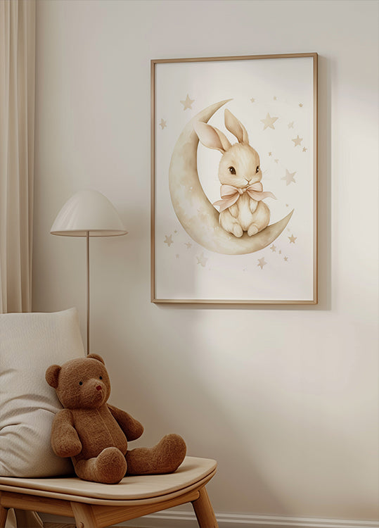 Bunny on the Moon Plakat
