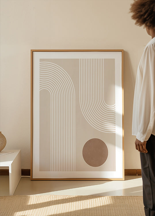 Beige Arc Plakat