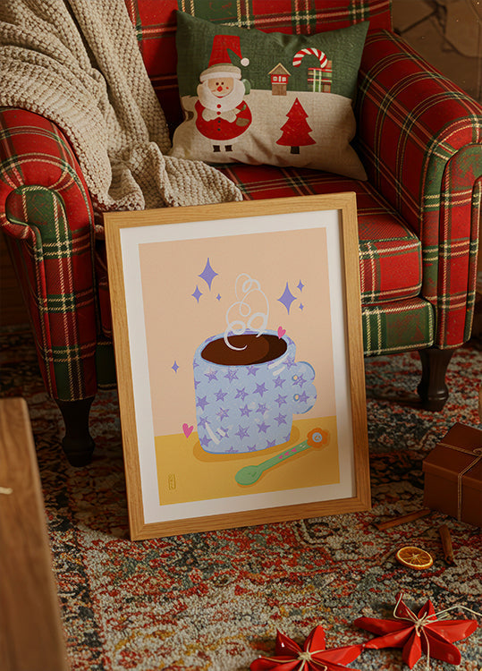 Coffee Time Retro Illustration Plakat