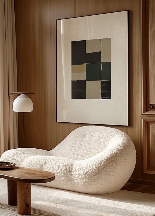 Textured Grid Harmony Plakat