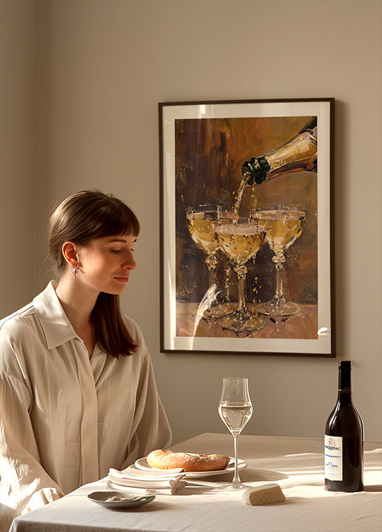 Vintage Champagne Plakat