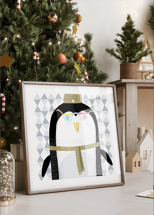 Cute Penguin With Wooly Hat By Artist Carla Daly (NEW)