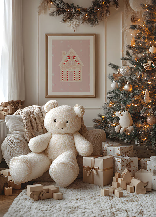 Pink Gingerbread House Plakat
