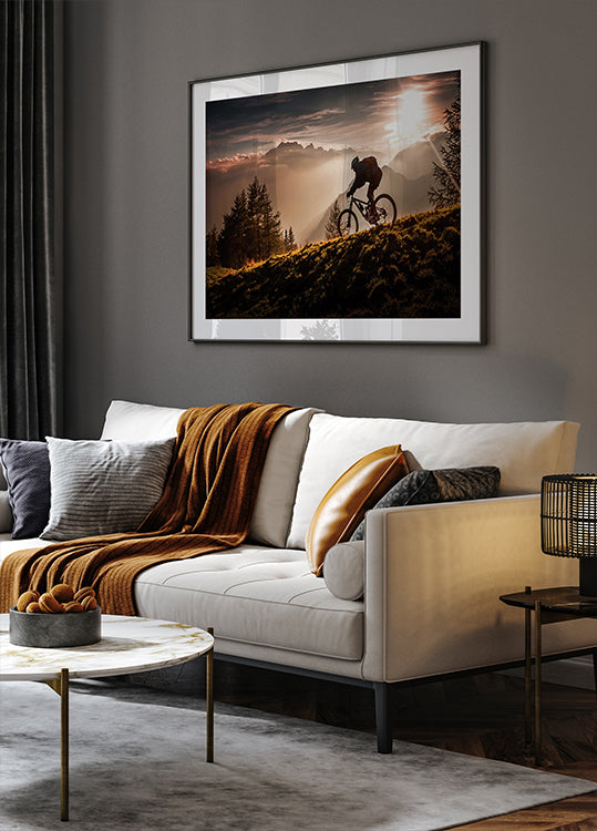 Golden hour biking Plakat