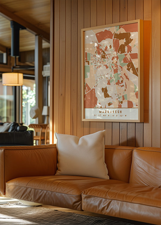 Black Maps Earth Tones 47 Plakat