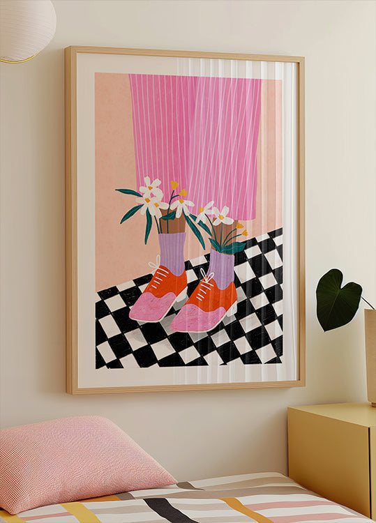 Floral Feet Fashion Plakat