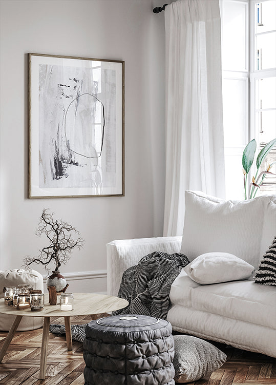 Black Strokes And A Delicate Outline Plakat