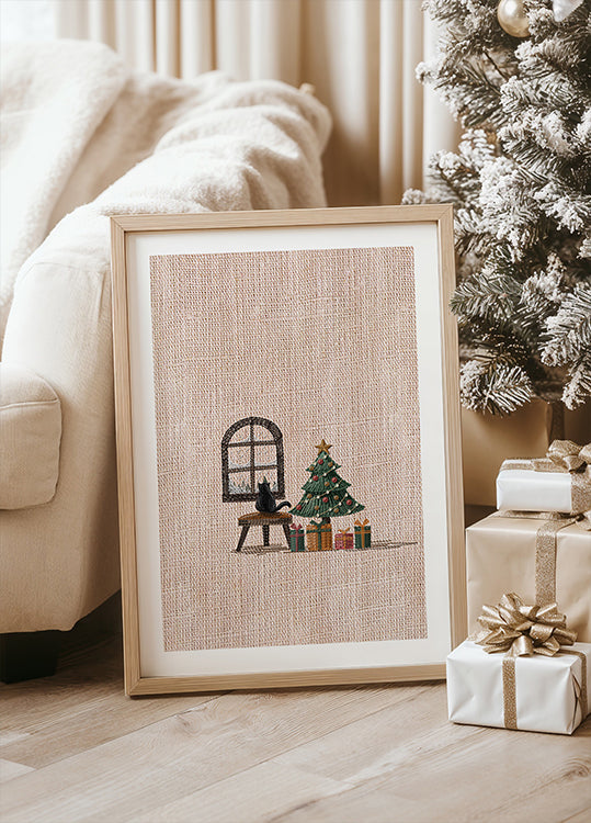 Cat in Cozy room Plakat