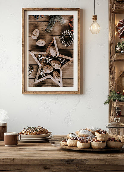 Walnuts in a Wooden Star II Plakat