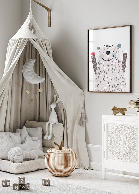 Waving Bear Plakat