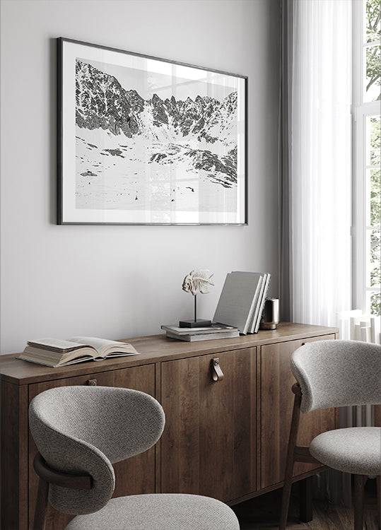 Snowy Mountain Peaks Plakat