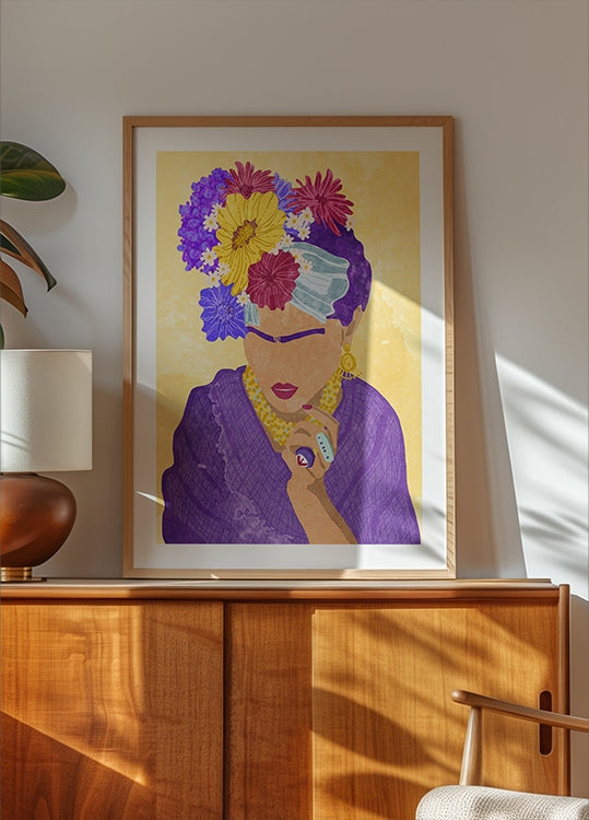 Frida and flowers Plakat