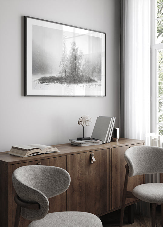 Winter in the mountain Plakat