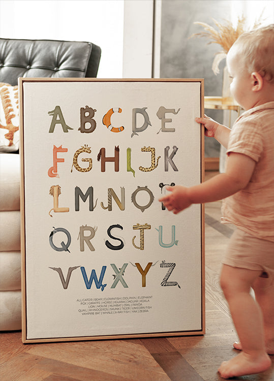 Animal Letters ABC Plakat