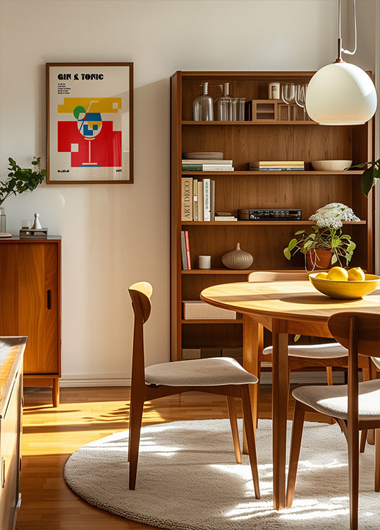 Gin &amp; Tonic Bauhaus Cocktail Plakat