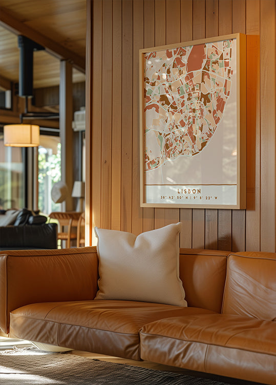 Black Maps Earth Tones 39 Plakat