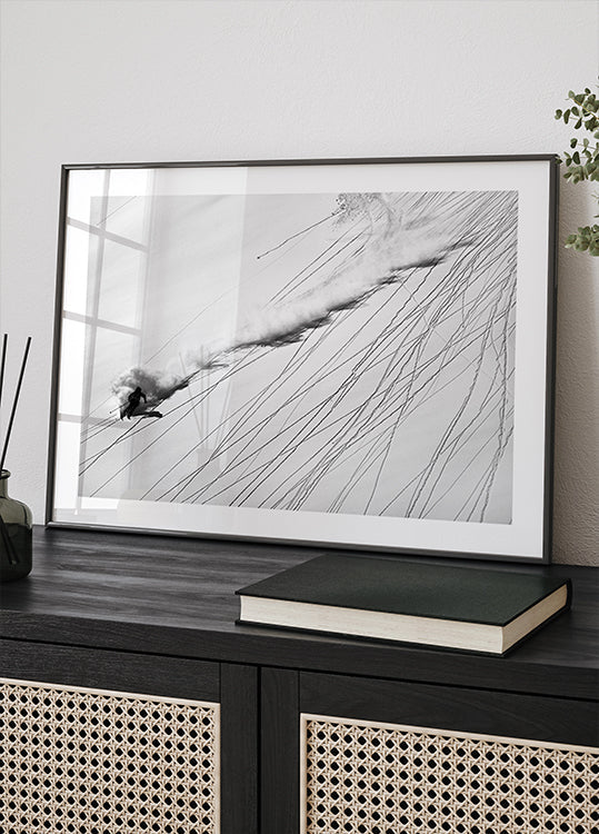 Skiing Powder Plakat