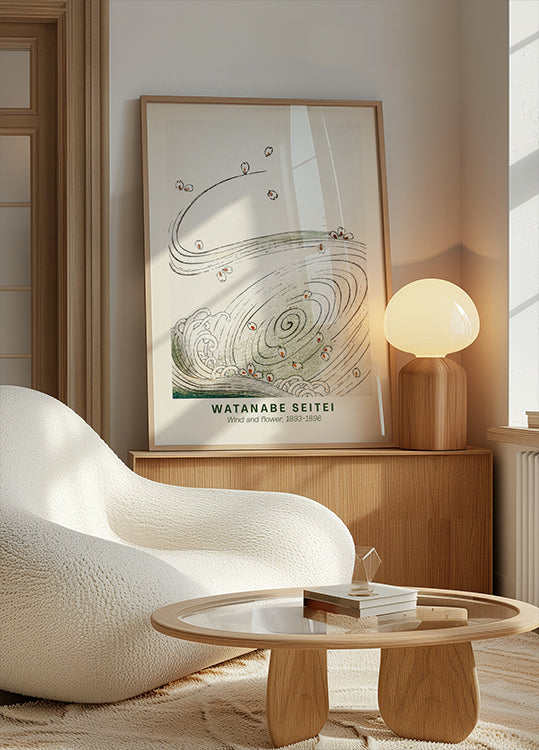 Watanabe Seitei Wind And Flower Plakat