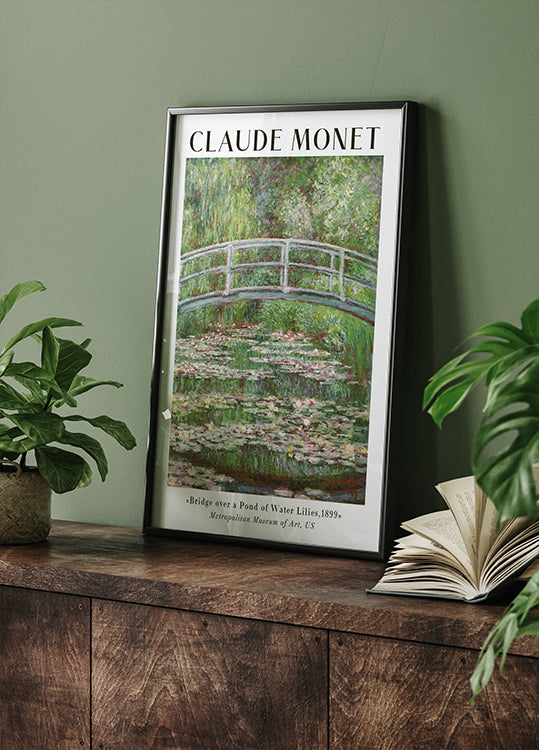 Claude Monet - Bridge Over a Pond of Water Lilies Plakat