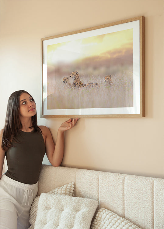 Cheetah Family Plakat