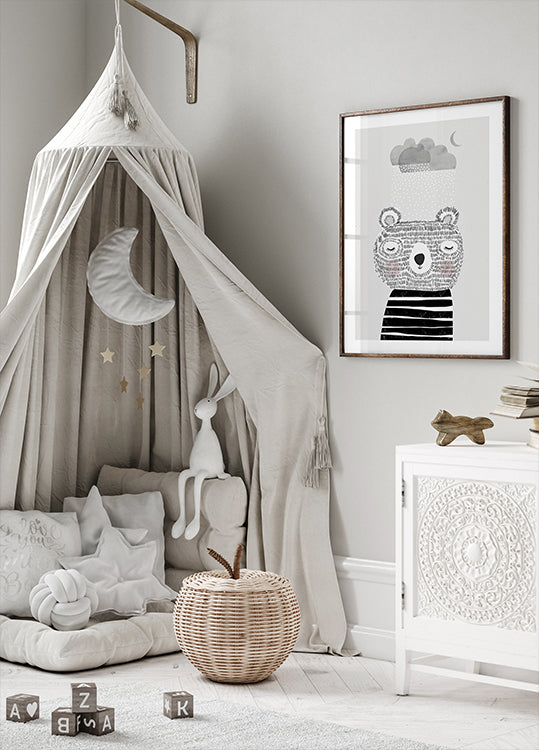 Dreamy Bear Clouds Plakat