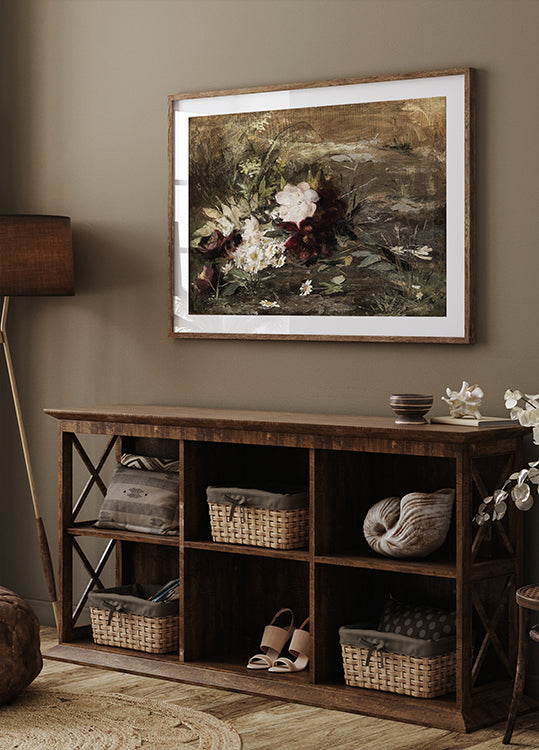 Water Lilies and Wildflowers Plakat