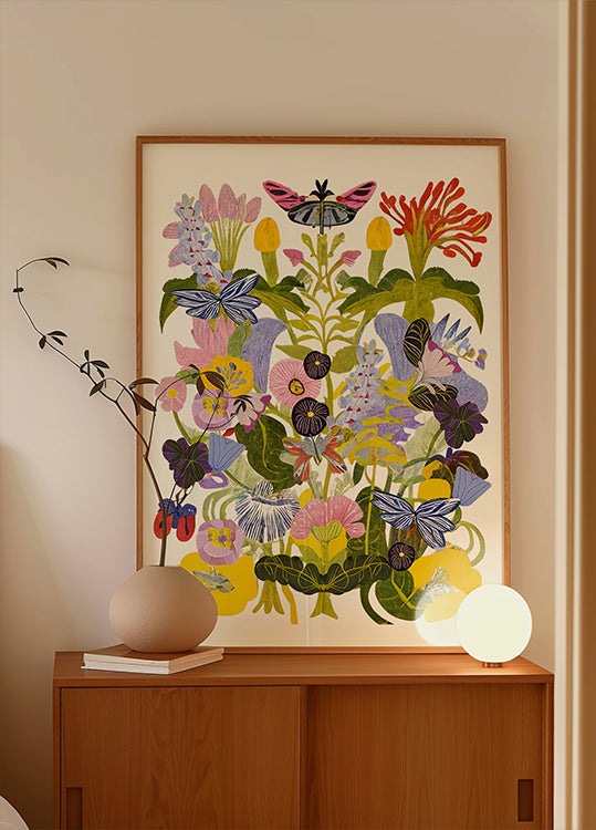 Abstract Autumn Floral Plakat