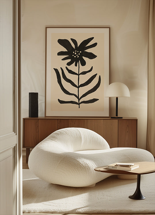 Monochrome Blossom Plakat