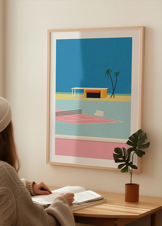 Tennis By the Beach Plakat