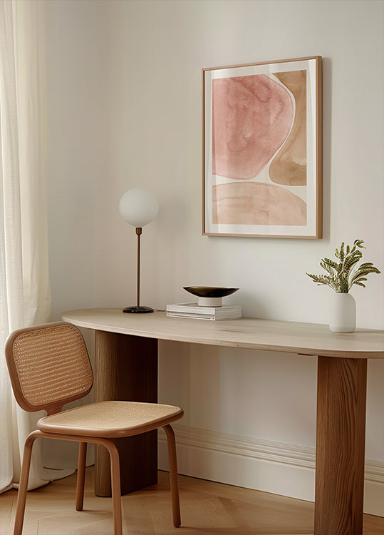 Organic Shapes in Earthy Tones Plakat