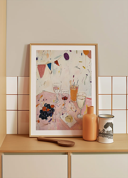 Festive Table Spread Plakat