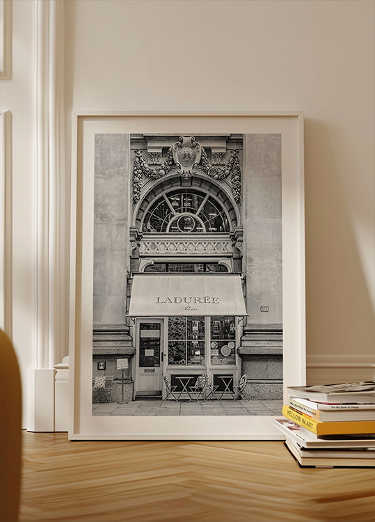 Ladurée Paris Pastry Shop Black & White Plakat