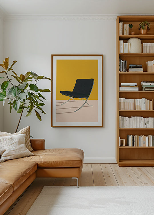 Barcelona Chair By Mies Van Der Rohe Plakat