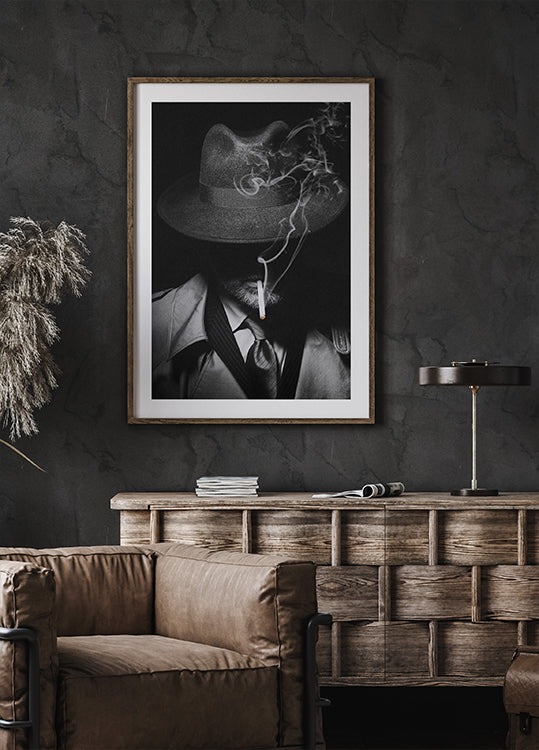 Noir Detective Smoking Plakat