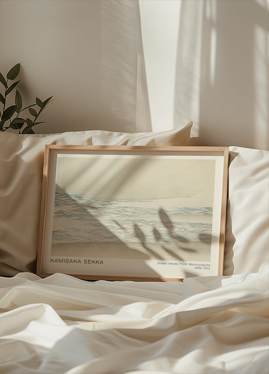Ocean waves by Kamisaka Sekka Plakat
