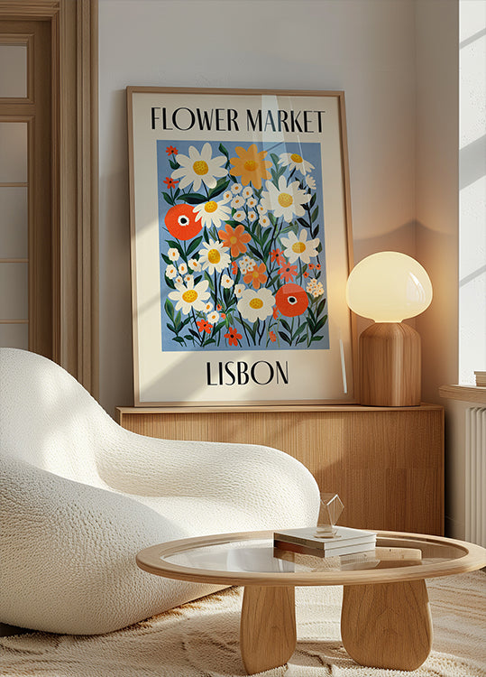 Flower Market Lisbon Portugal Plakat