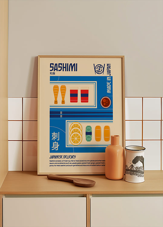 Sashimi Japanese Food Print Plakat