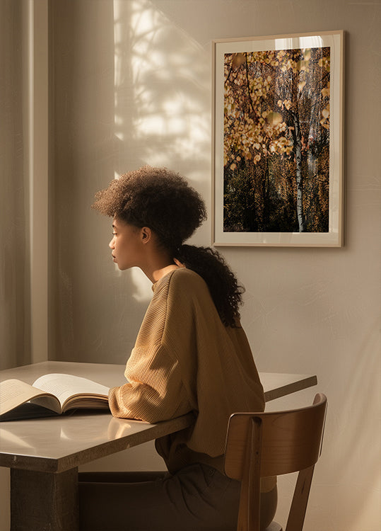 Autumn Birch Tree Plakat