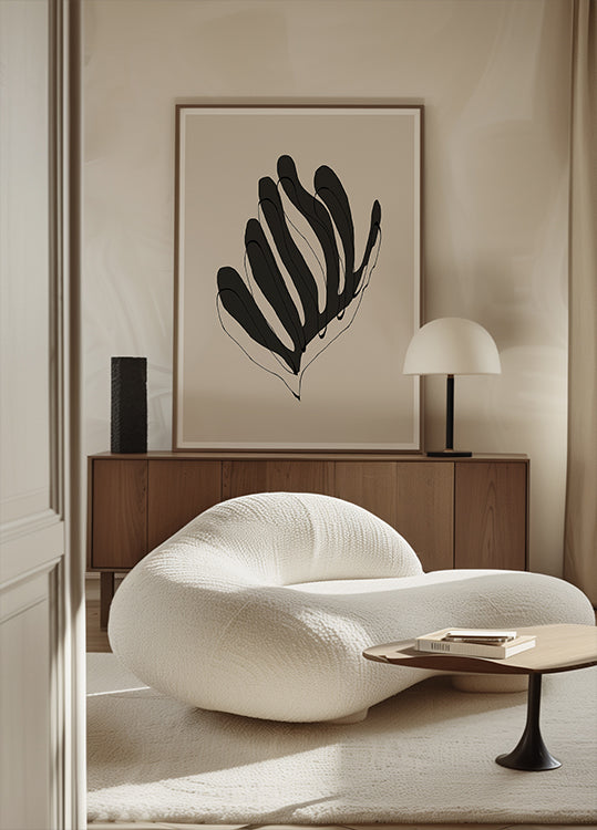 Abstract Leaf Lines Plakat