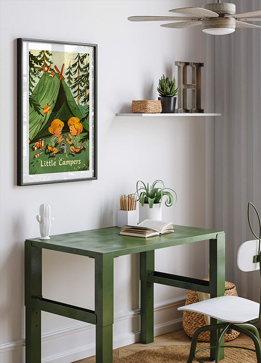 Little Campers Vintage Magazine Plakat
