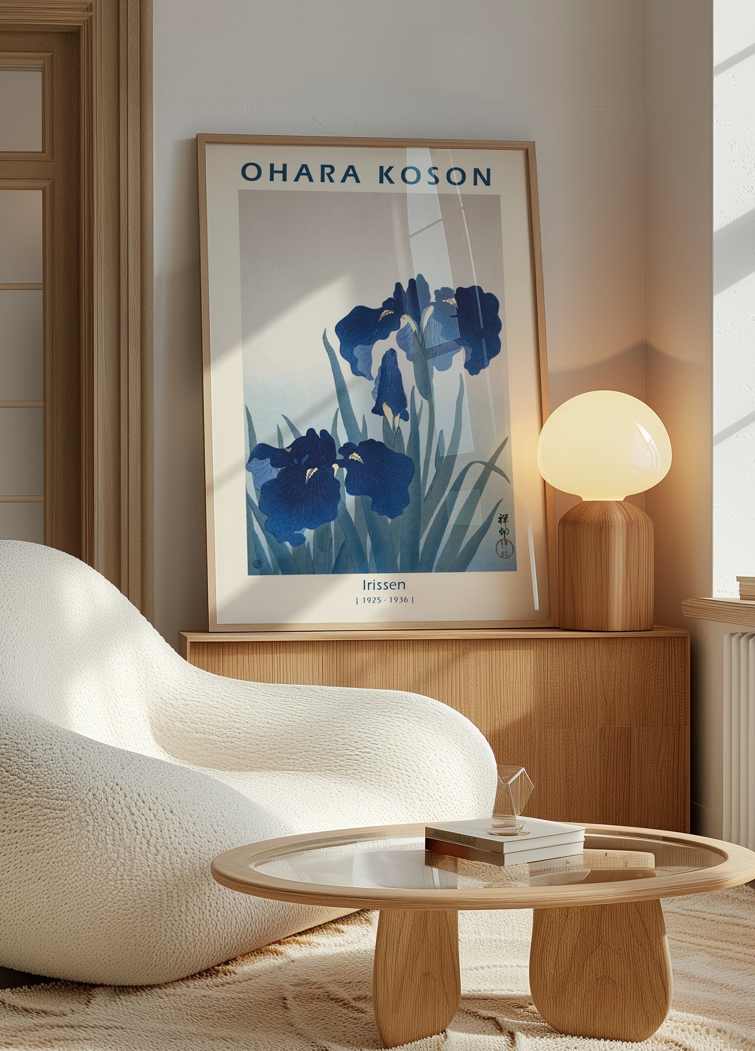 Irissen, Japanese Floral Woodblock Plakat