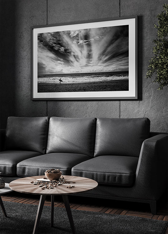 The loneliness of a surfer Plakat