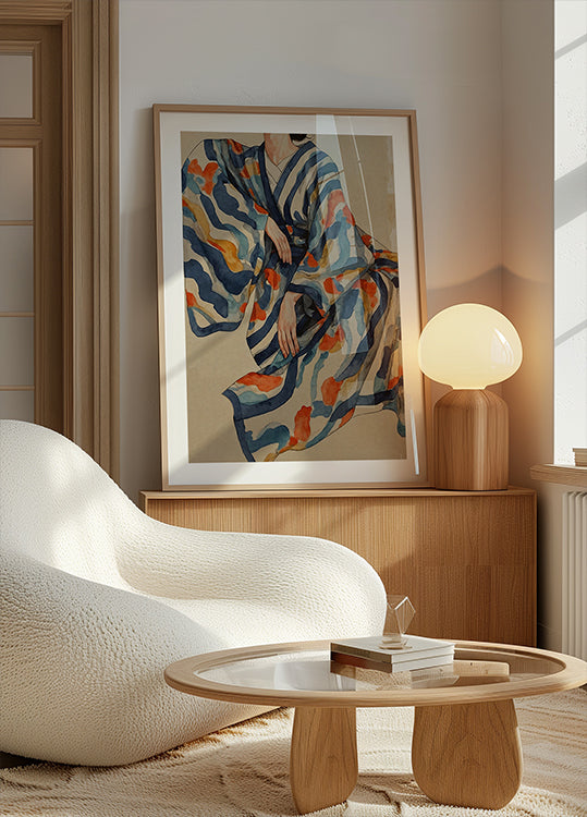 Flowing Kimono Patterns Plakat