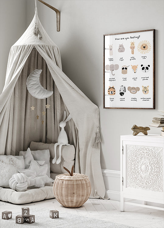 Children's calming meditation emotions print 1 Plakat